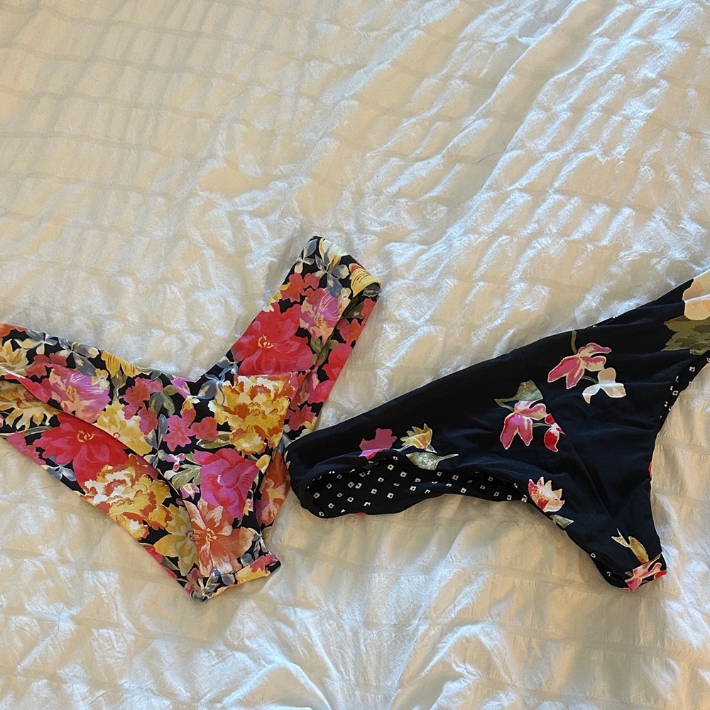 Floral Print bikini Thong Set